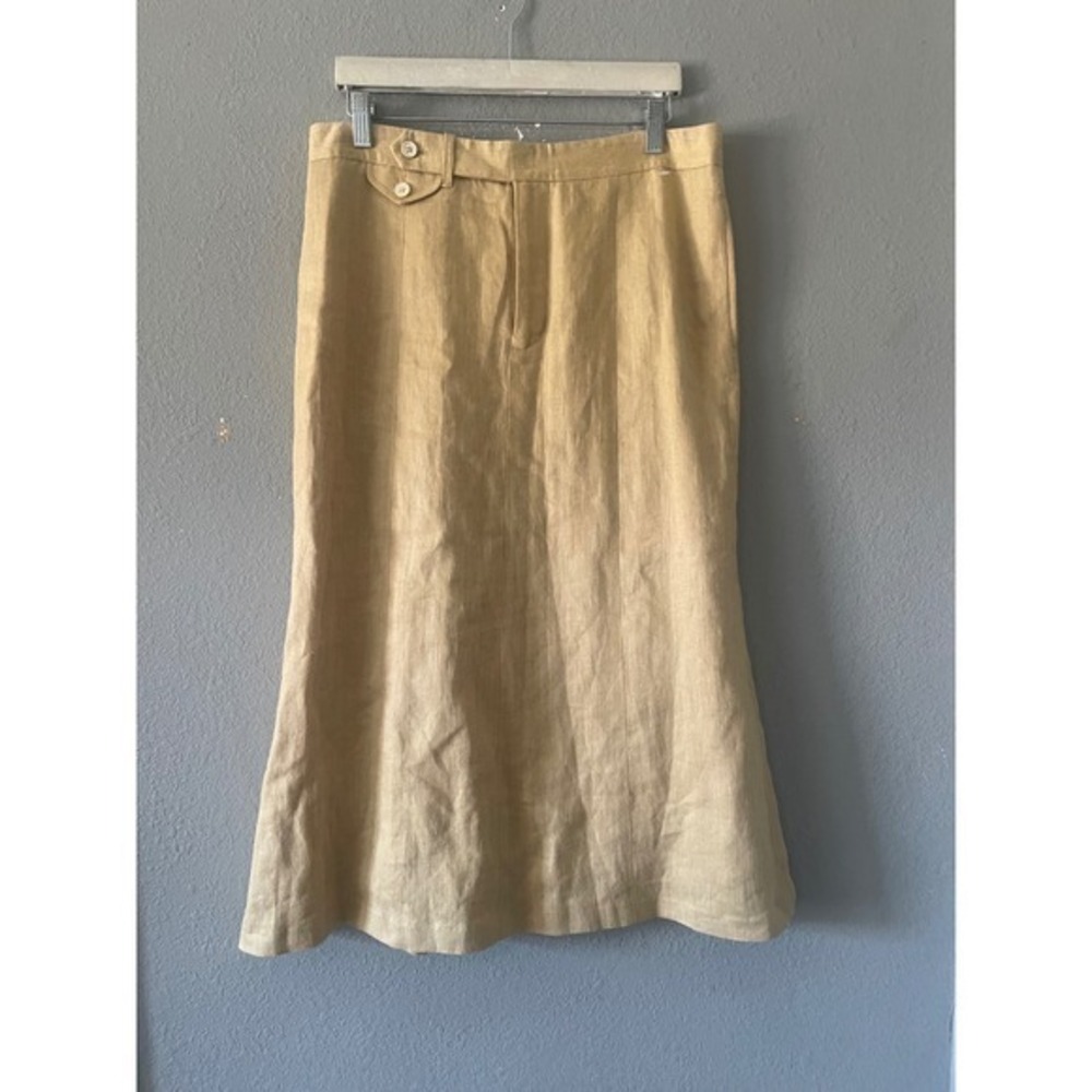 Ralph Lauren Linen Silk Skirt - Picture 2 of 7